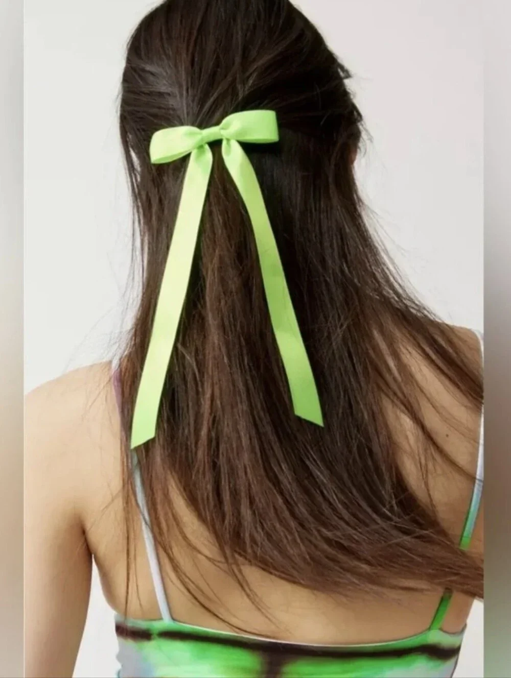 Urban Outfitters Neon Green Hair Bow Barette Clip GREEN NWT